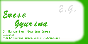 emese gyurina business card